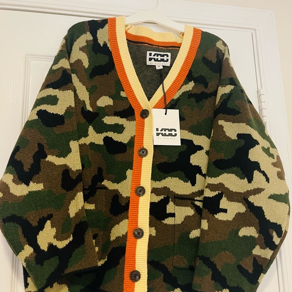 KBB by KAHLANA Women's 'The Slouchy Cardigan' - Olive Camo Size Small - Picture 8 of 11